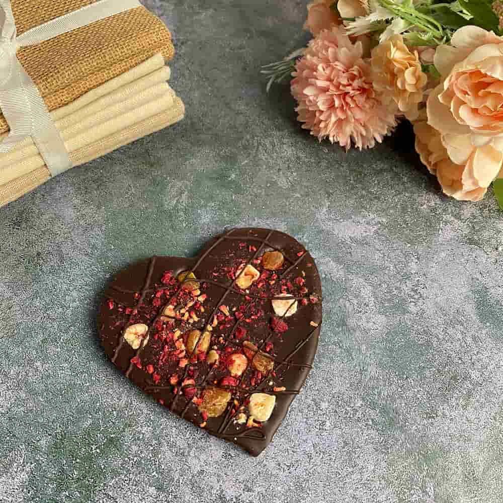 Our Dark Chocolate Fruit & Nut Hearts make a beautiful gift.